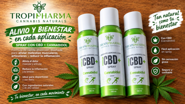Envases de spray TropiPharma; recorte provisional.
